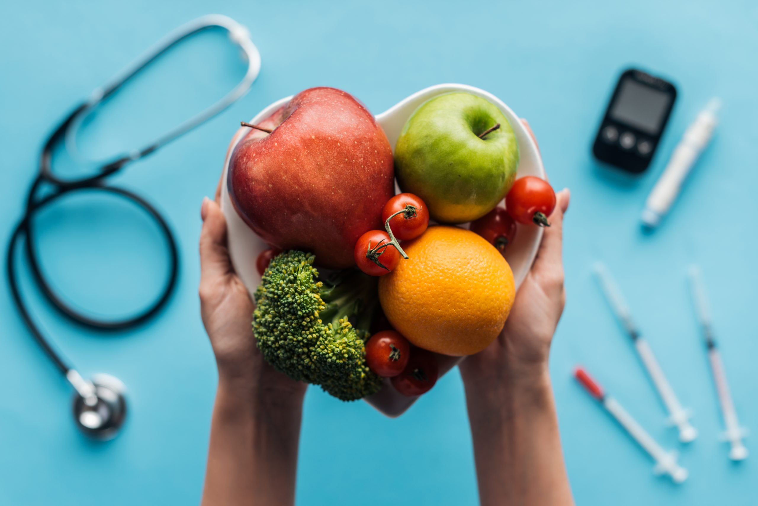 Diabetes, Obst, Gemüse, gesunde Ernährung, Herz